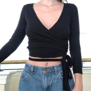 Black Wrap Top